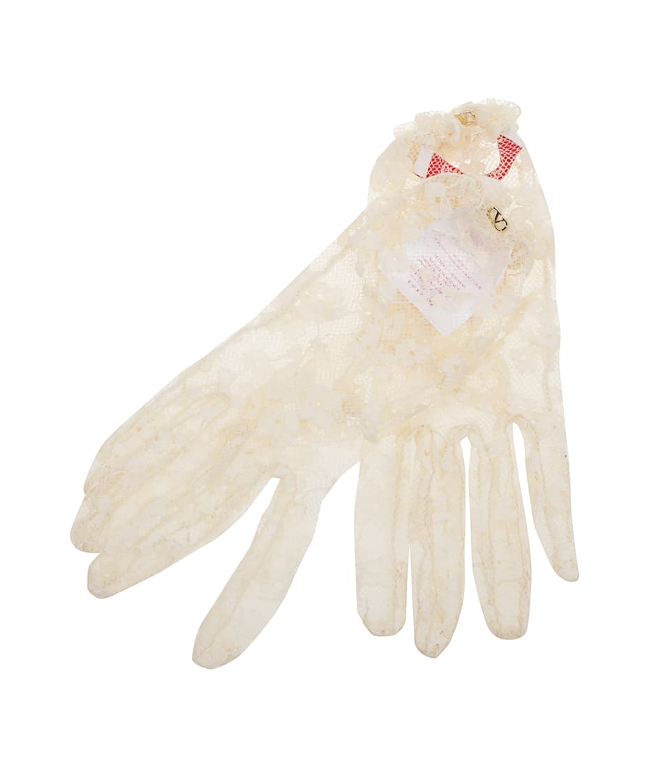 手袋 VALENTINO GARAVANI Cream Mesh Gloves Valentino Garavani Cream Mesh Gloves | italist