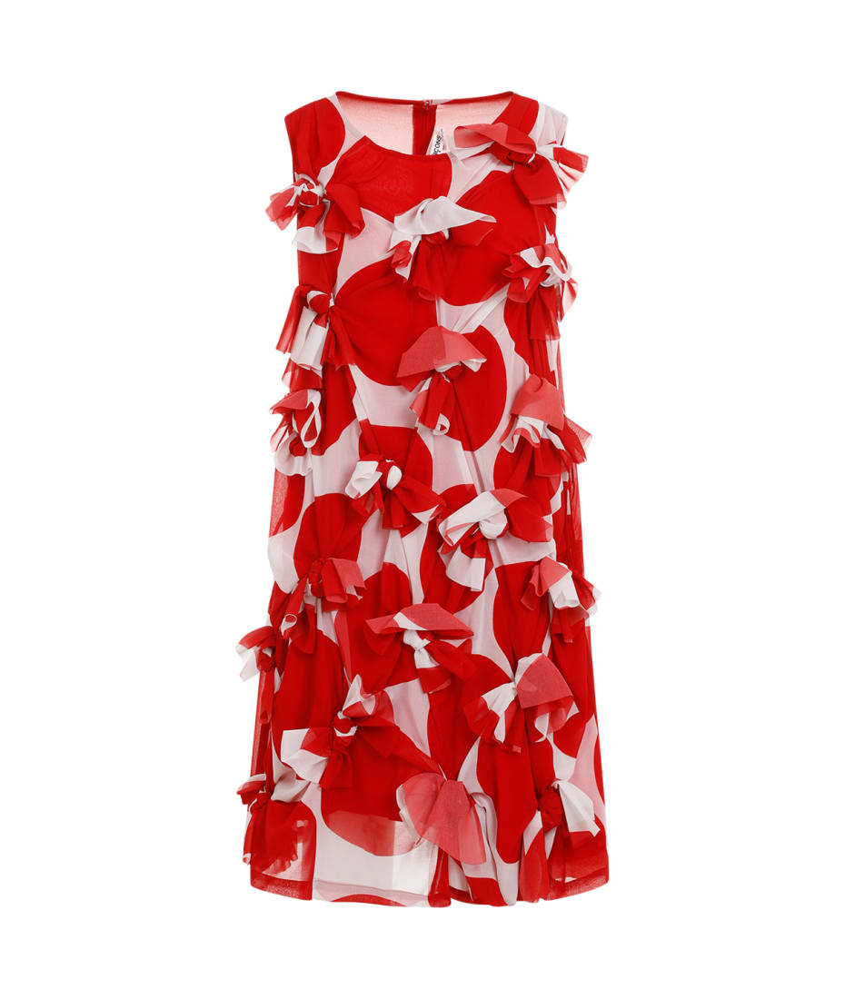 オールインワン・サロペット Comme Des Garcons Floral-Applique Midi Dress Comme Des Garçons floral-appliqué Midi Dress | White