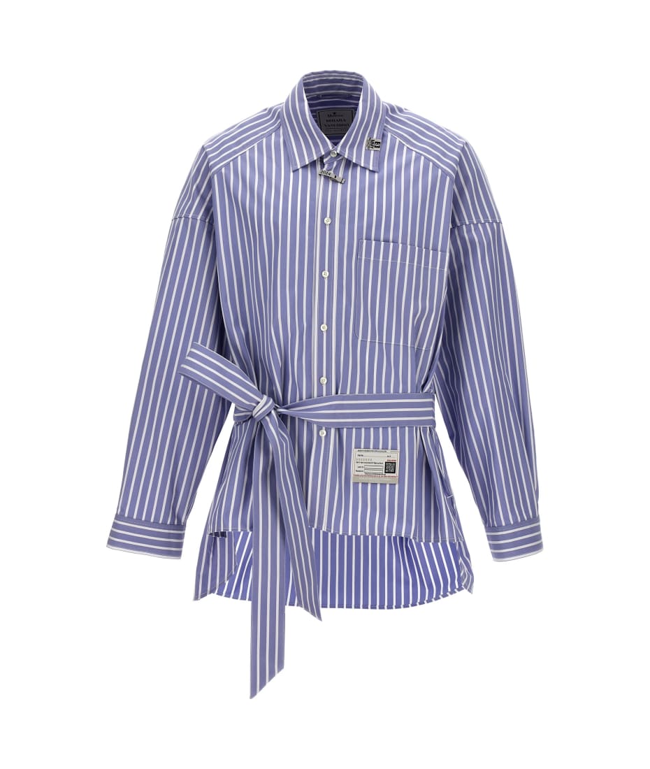 Mihara Yasuhiro Striped Shirt - Light Blue