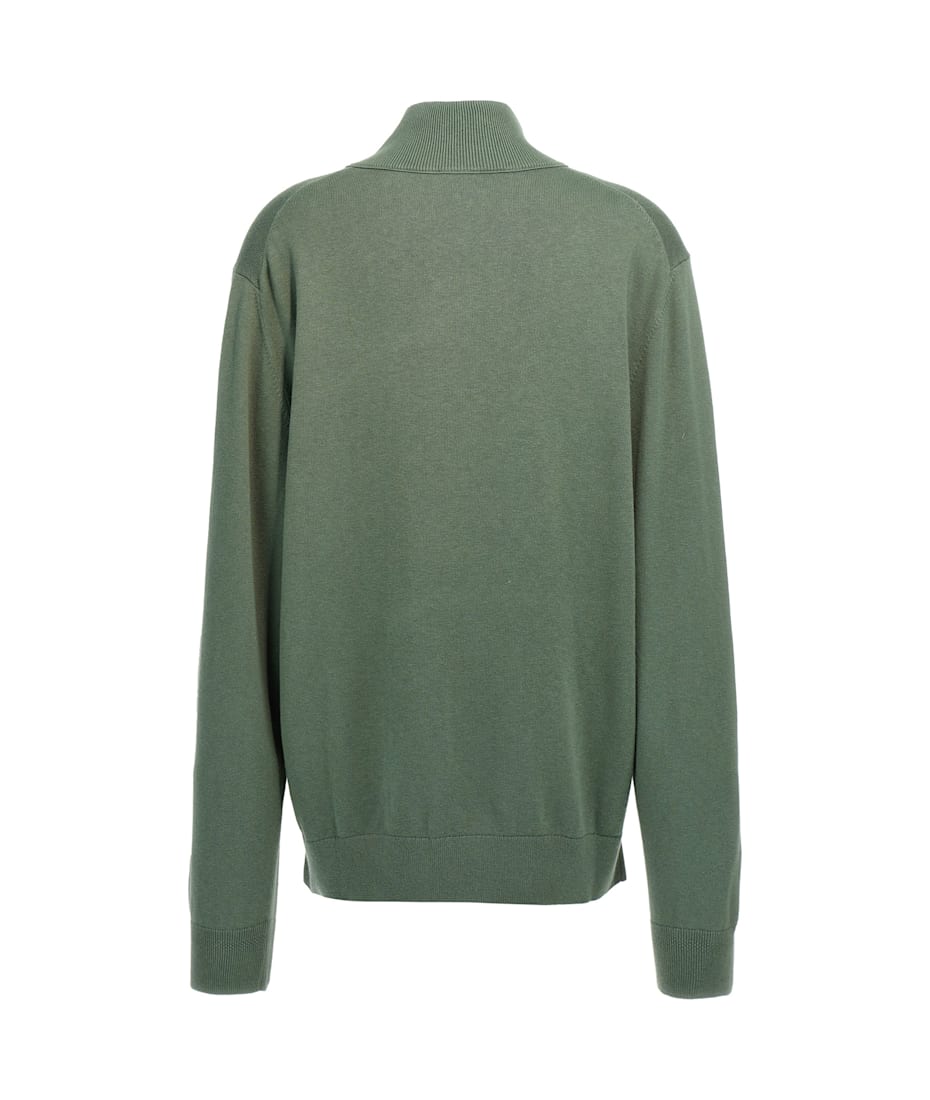 【送料&関税込】Hugo Boss kanobix Sweater BOSS - Logo-patch zip-neck sweater in cotton and cashmere