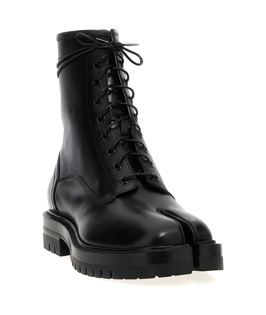 靴 Maison Margiela Made in ITALY Tabi boots MAISON MARGIELA Tabi split-toe crinkled metallic patent