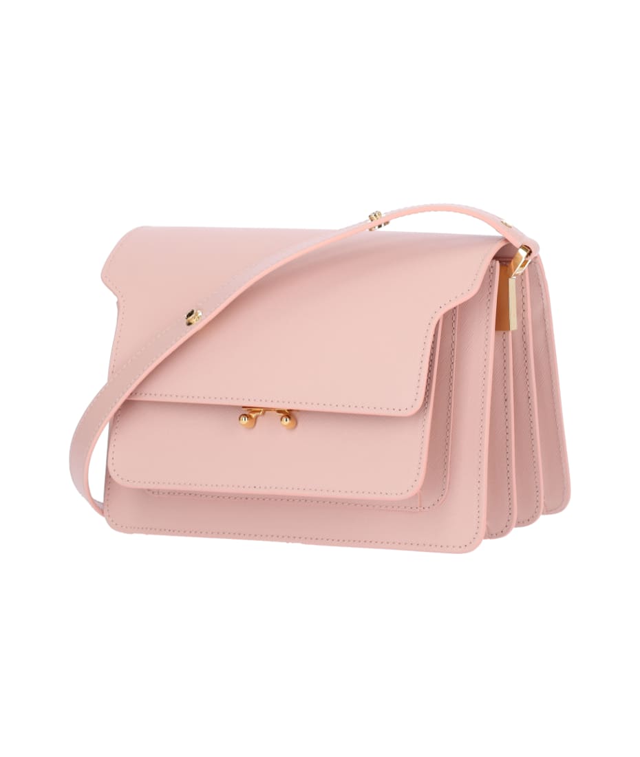 ★MARNI★ Medium Calfskin Trunk Shoulder Bag Gazebo Limeston Marni Medium Trunk Shoulder Bag | Black | FARFETCH