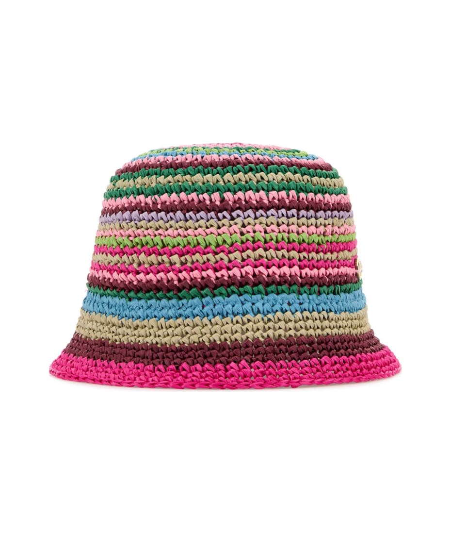 ハット VALENTINO GARAVANI Multicolor Raffia Bucket Hat Valentino Garavani Multicolor Raffia Bucket Hat | italist
