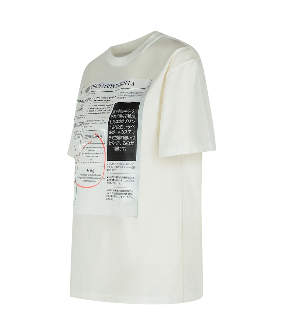 MM6｜ (S52GC0337 S24312 900) MM6 Maison Margiela Logo print T-shirt - Black