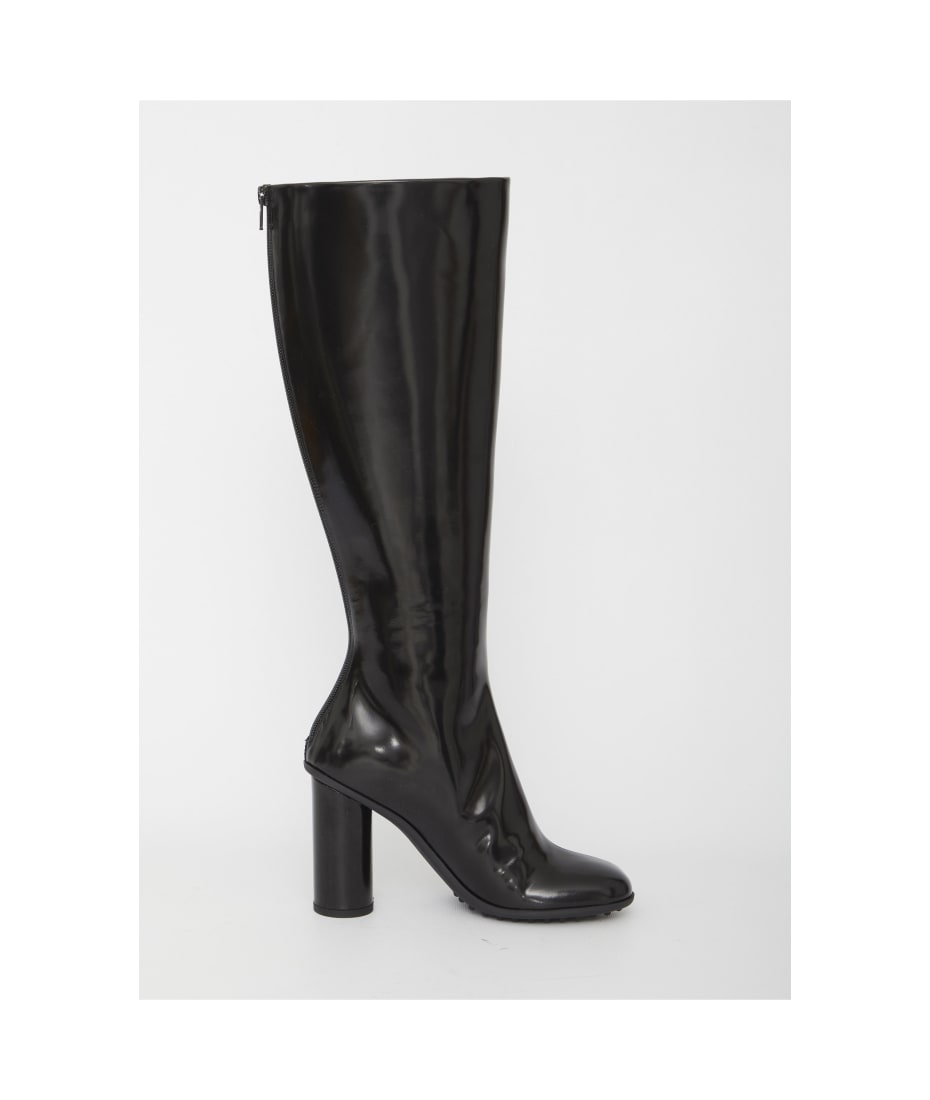 ロングブーツ Bottega Veneta Black Leather Atomic Boots Bottega Veneta Black leather Atomic boots - Black | Wanan Luxury