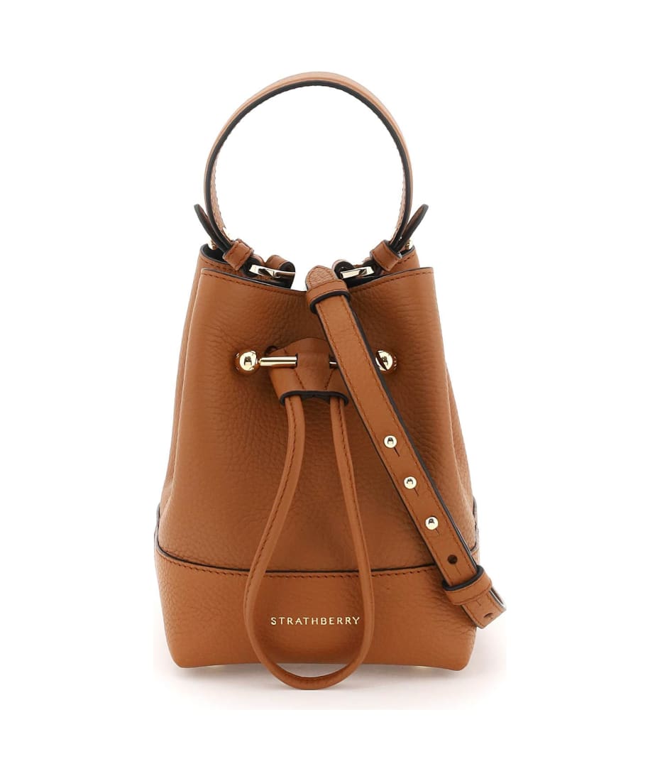 Womens Lana Nano Bucket Bag - Leather Mini Bucket Bag Tan