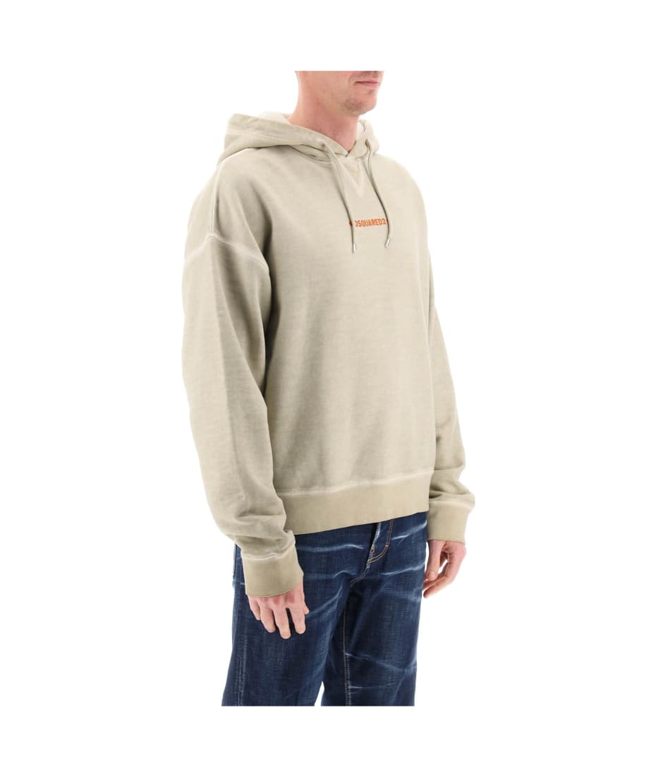 国内発送☆送関込【DSQUARED2】 Cypro Fit Hoodie DSQUARED2 Cipro Fit Pullover Hoodie Beige | Mainline