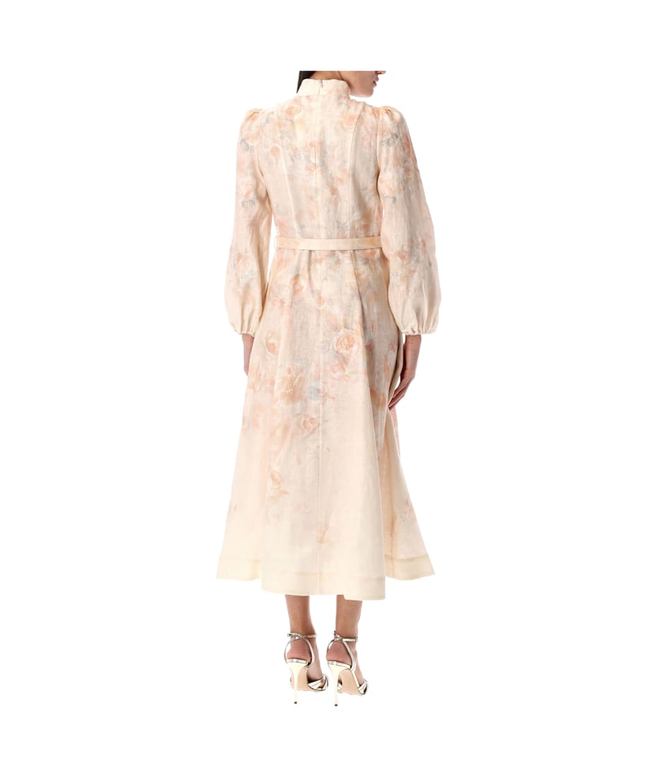 ワンピース Zimmermann CRUSH BUTTONED MIDI DRESS Zimmermann CRUSH BUTTONED MIDI DRESS | REVERSIBLE