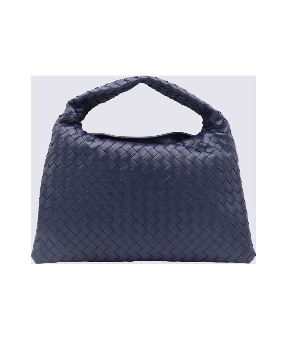 Bottega Veneta Dark Blue Leather Hop Small Handle Bag Bottega Veneta Dark Blue Leather Hop Small Handle Bag