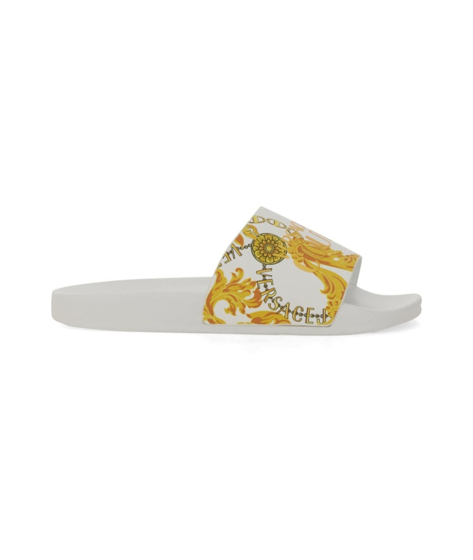 Versace Jeans Couture Slide Sandal With Logo | italist