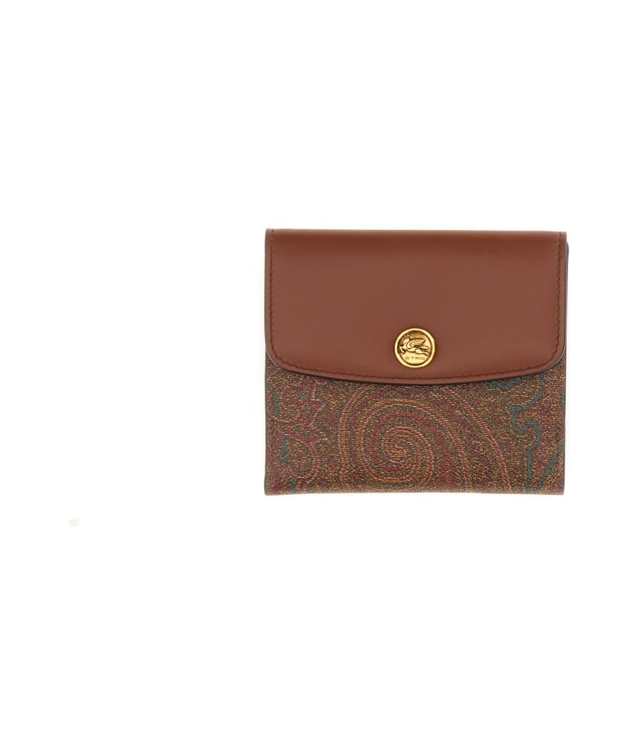 Etro Paisley Print Wallet - Brown