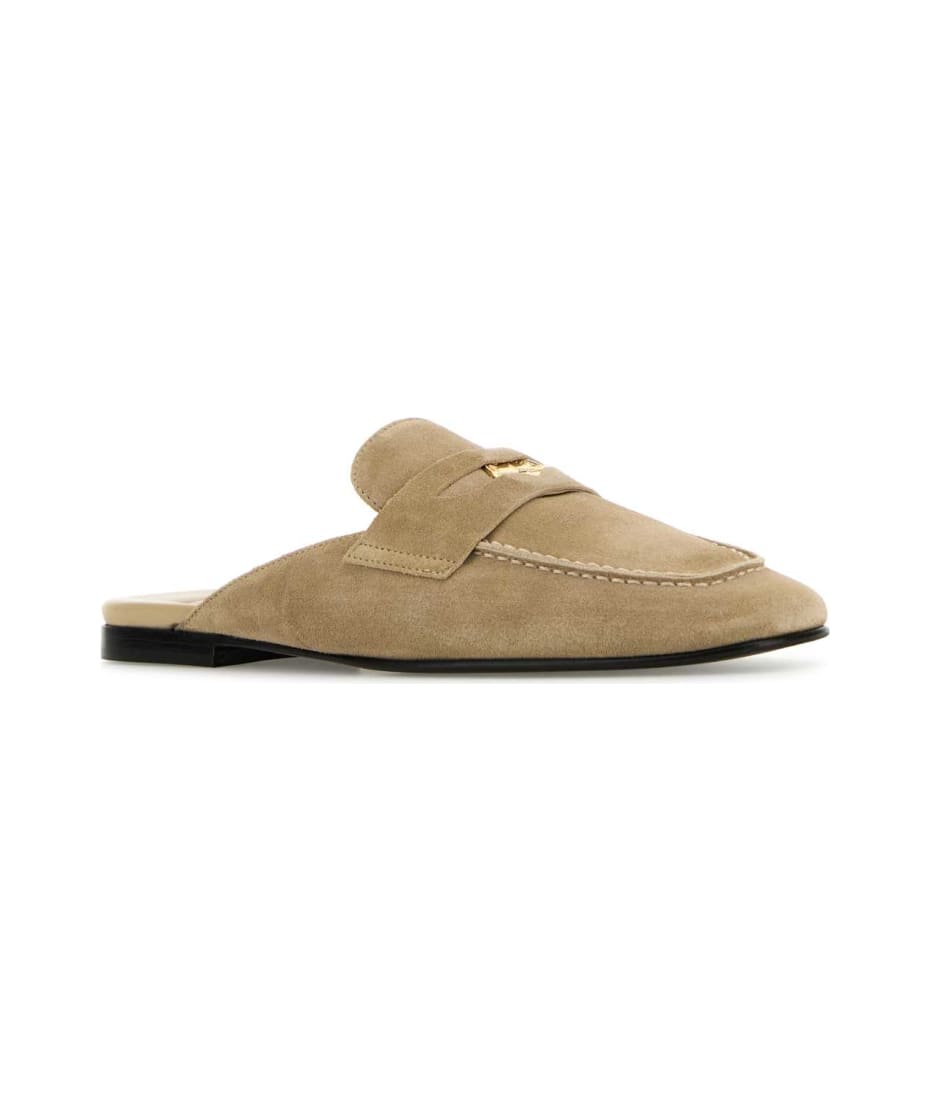 スリッポン MIUMIU MUSTARD SUEDE SLIPPERS Miu Miu Beige Suede Slippers | italist