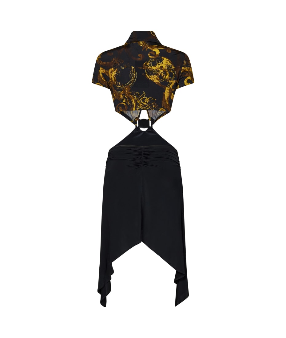 Versace Jeans Couture Watercolour Couture Mini Dress - Black