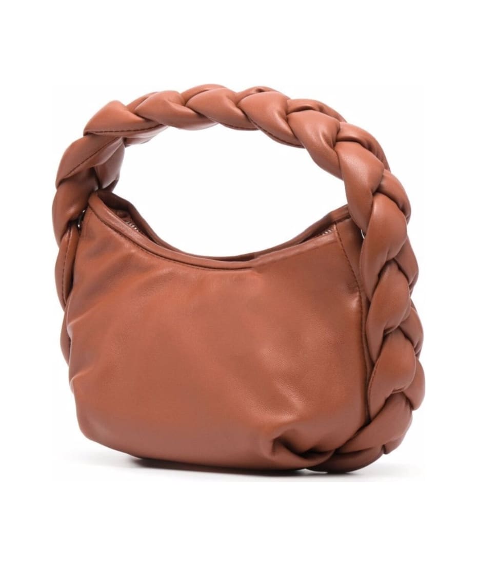 Hereu Espiga Mini Braided Handle Leather Tote Bag in Brown