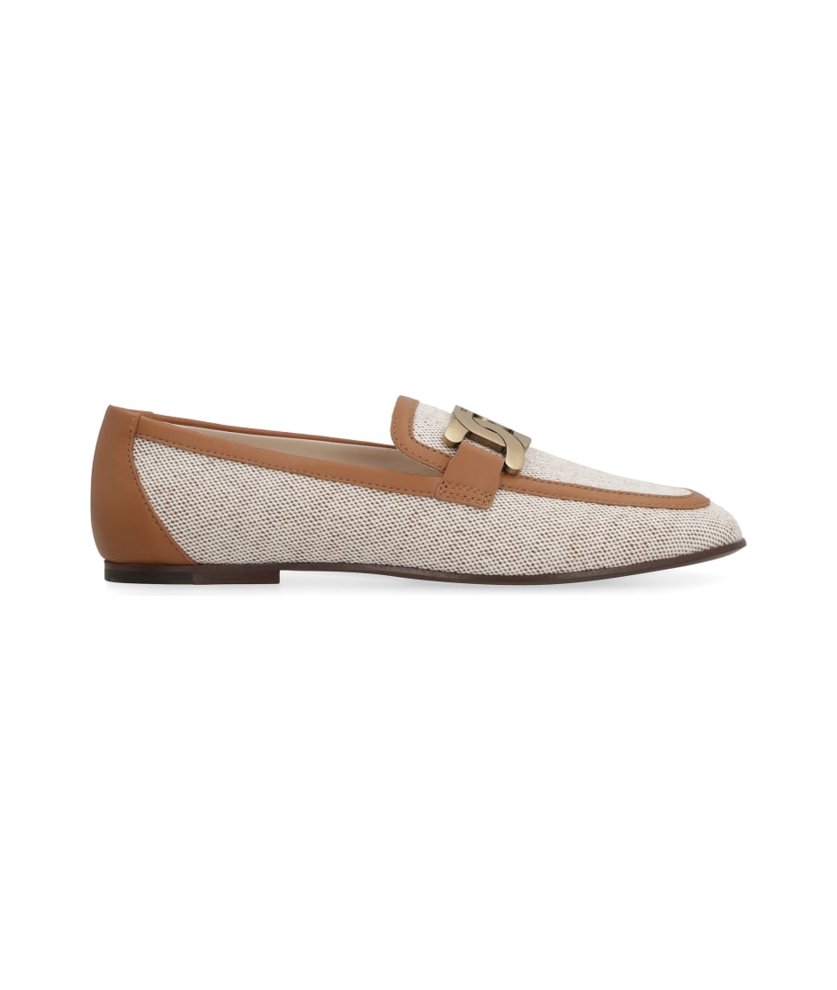 Tod's Kate Canvas And Leather Loafers italist
