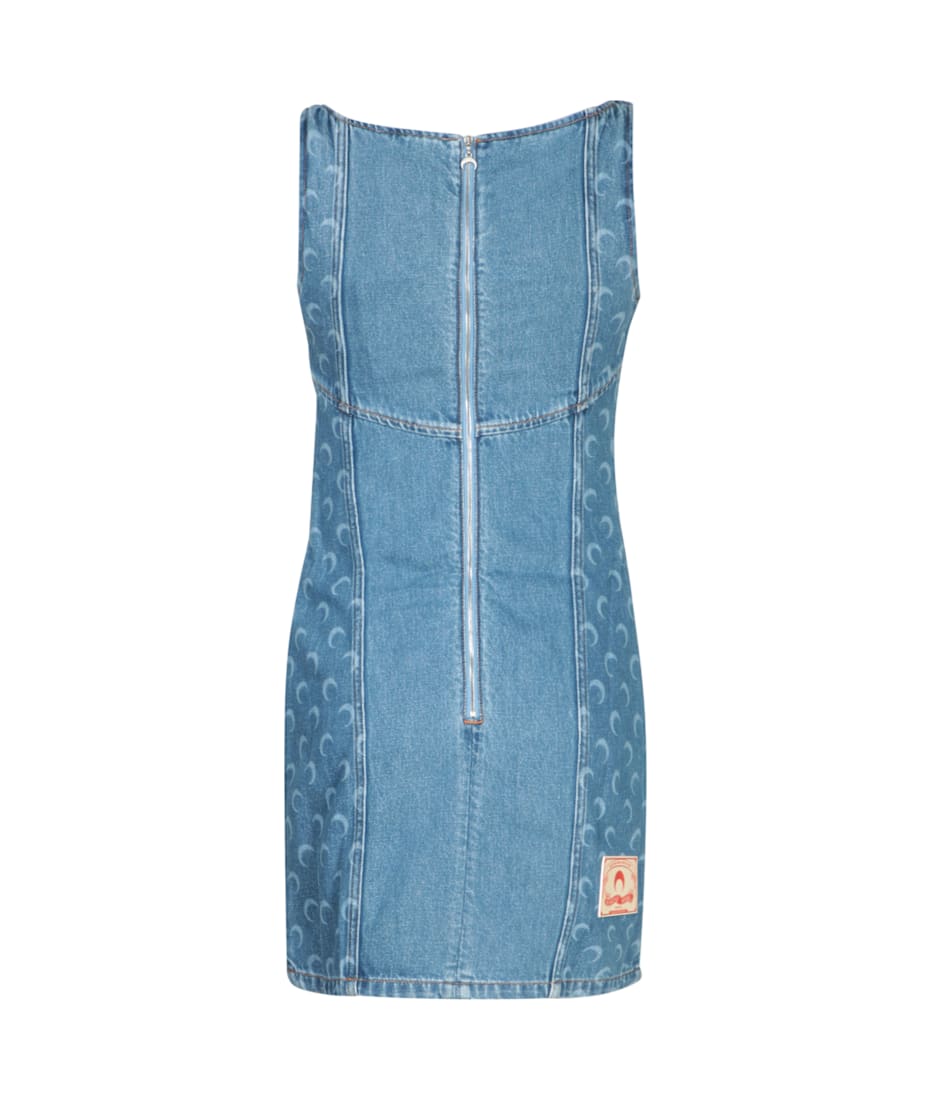 white christmas dresses Marine Serre Blue Denim Moonfish Dress main image 1