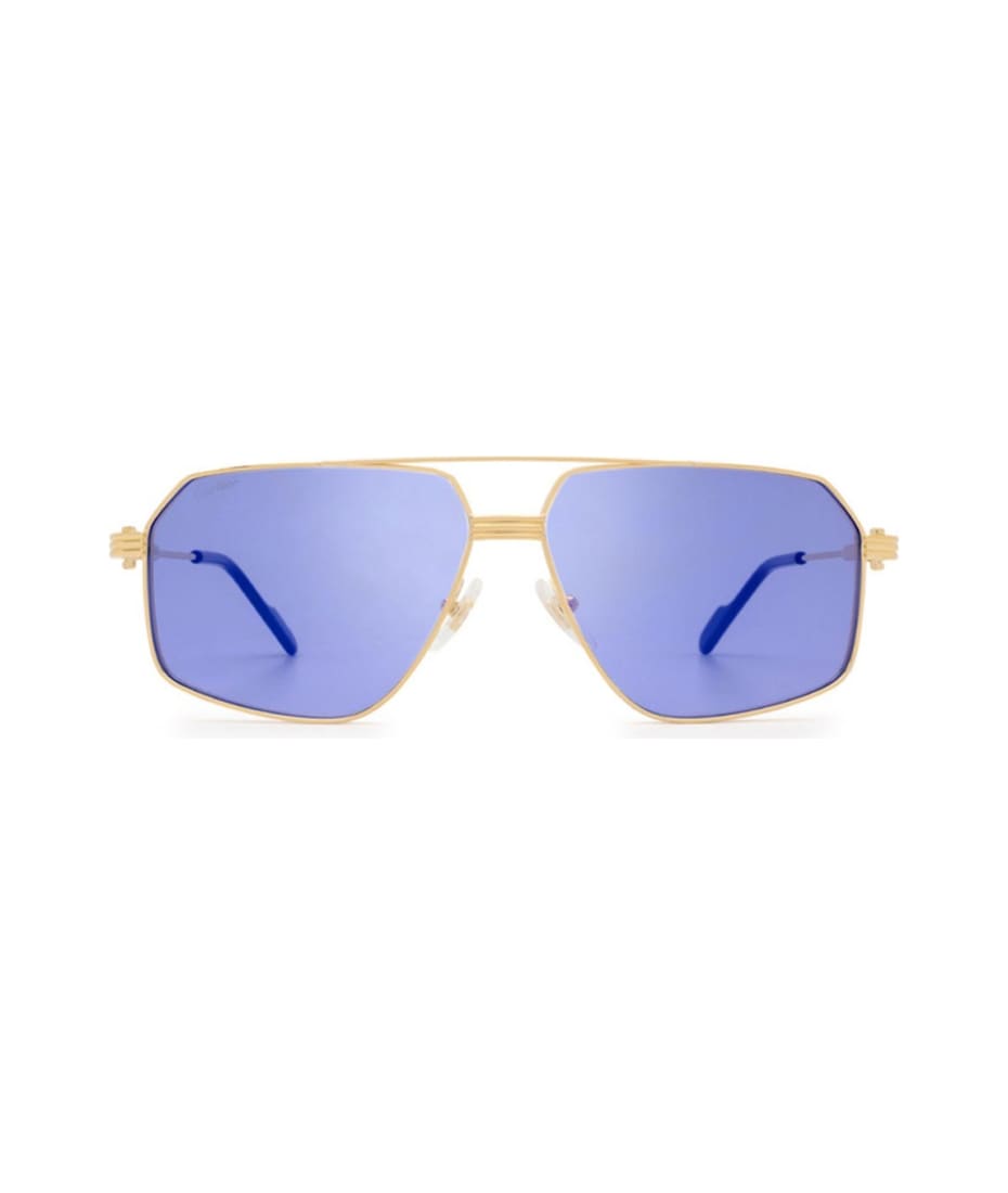 Cartier Eyewear Sunglasses Orange - Oro/Blu