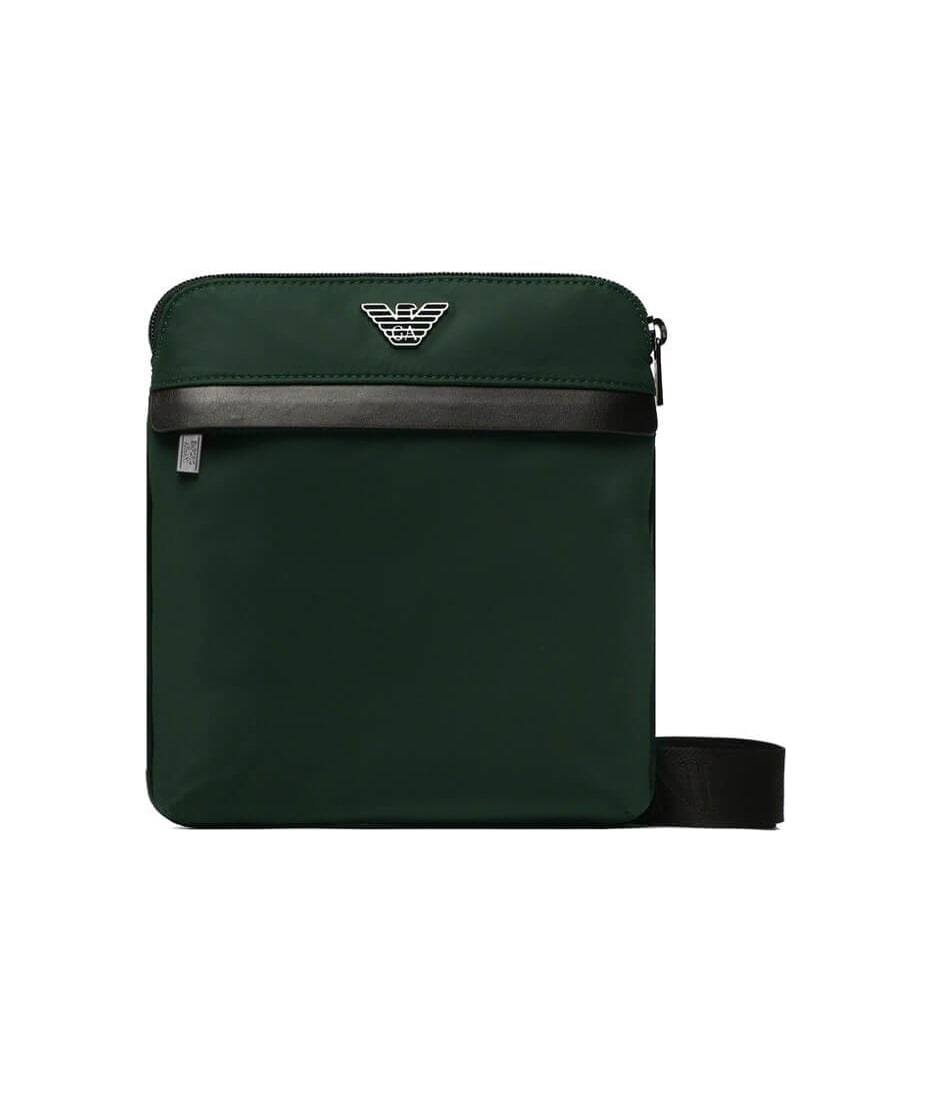 【ꫛꫀꪝ】#797　K16GP　グリーンバンデットアゲート　リーフ Emporio Armani Green Nylon Crossbody Bag | italist