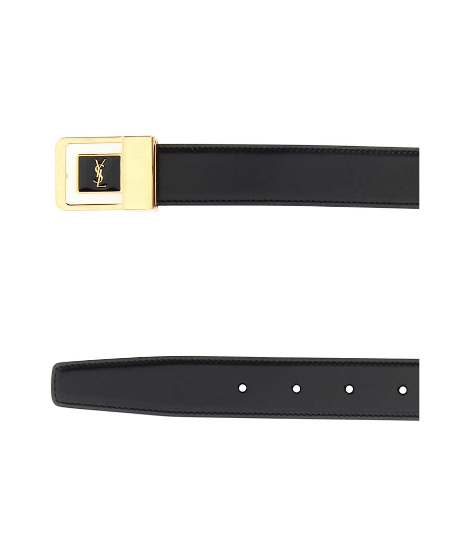 Saint Laurent Black Leather Belt | italist