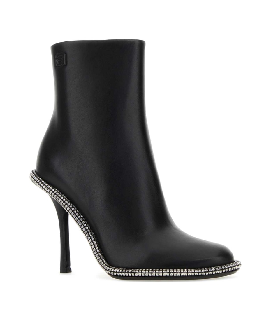ロングブーツ ALEXANDER WANG Black Leather Kira 105 Ankle Boots Alexander Wang Black Leather Kira 105 Ankle Boots | italist