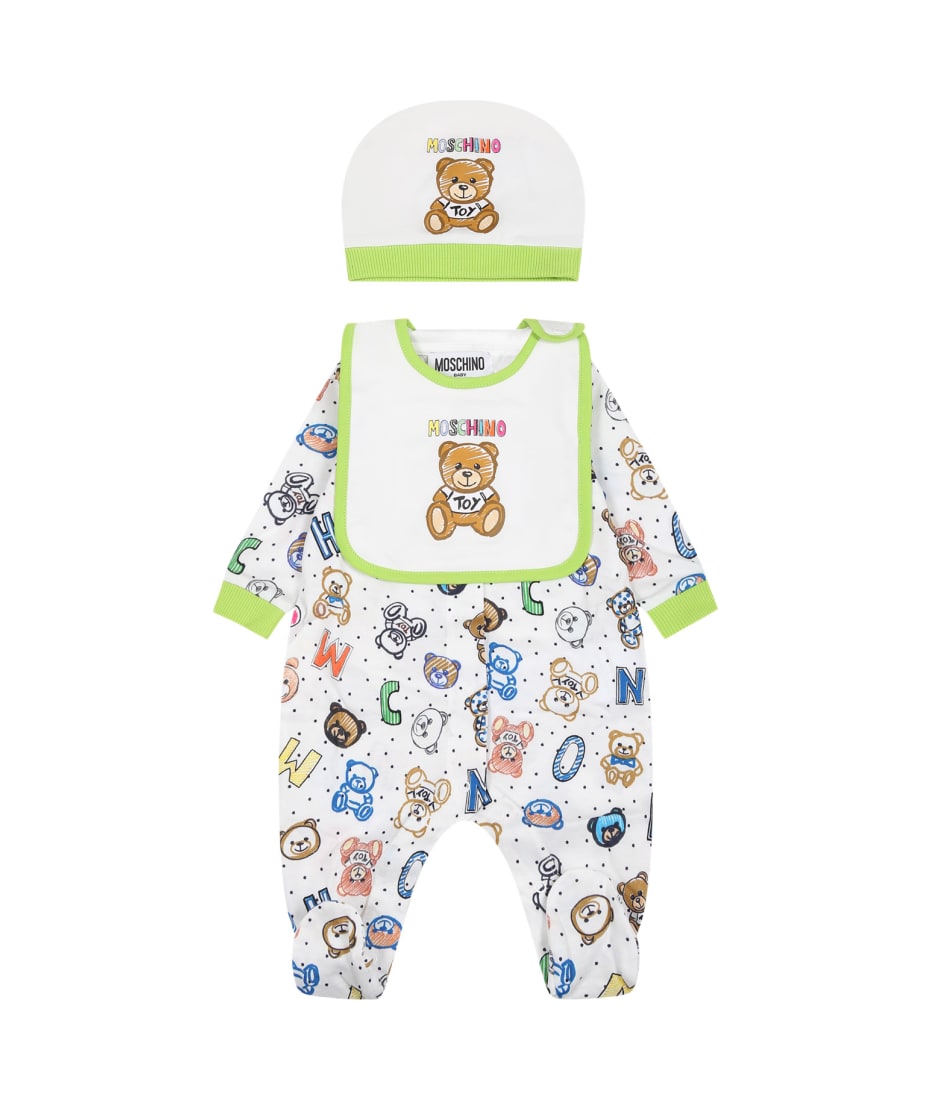 Baby Bear Cotton Jersey Onesie in Multicoloured - Burberry Kids