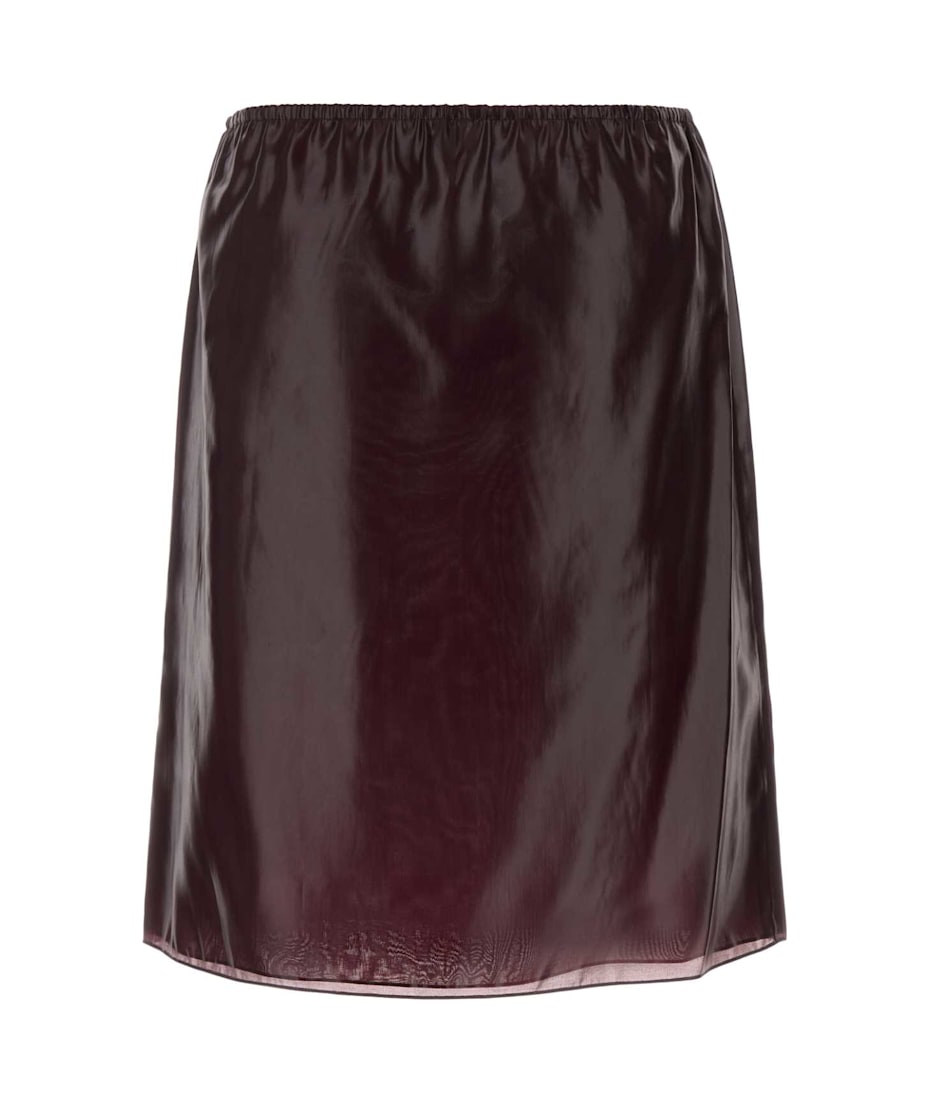 スカート SALVATORE FERRAGAMO BURGUNDY NYLON BLEND SKIRT Ferragamo Burgundy Nylon Blend Skirt | italist