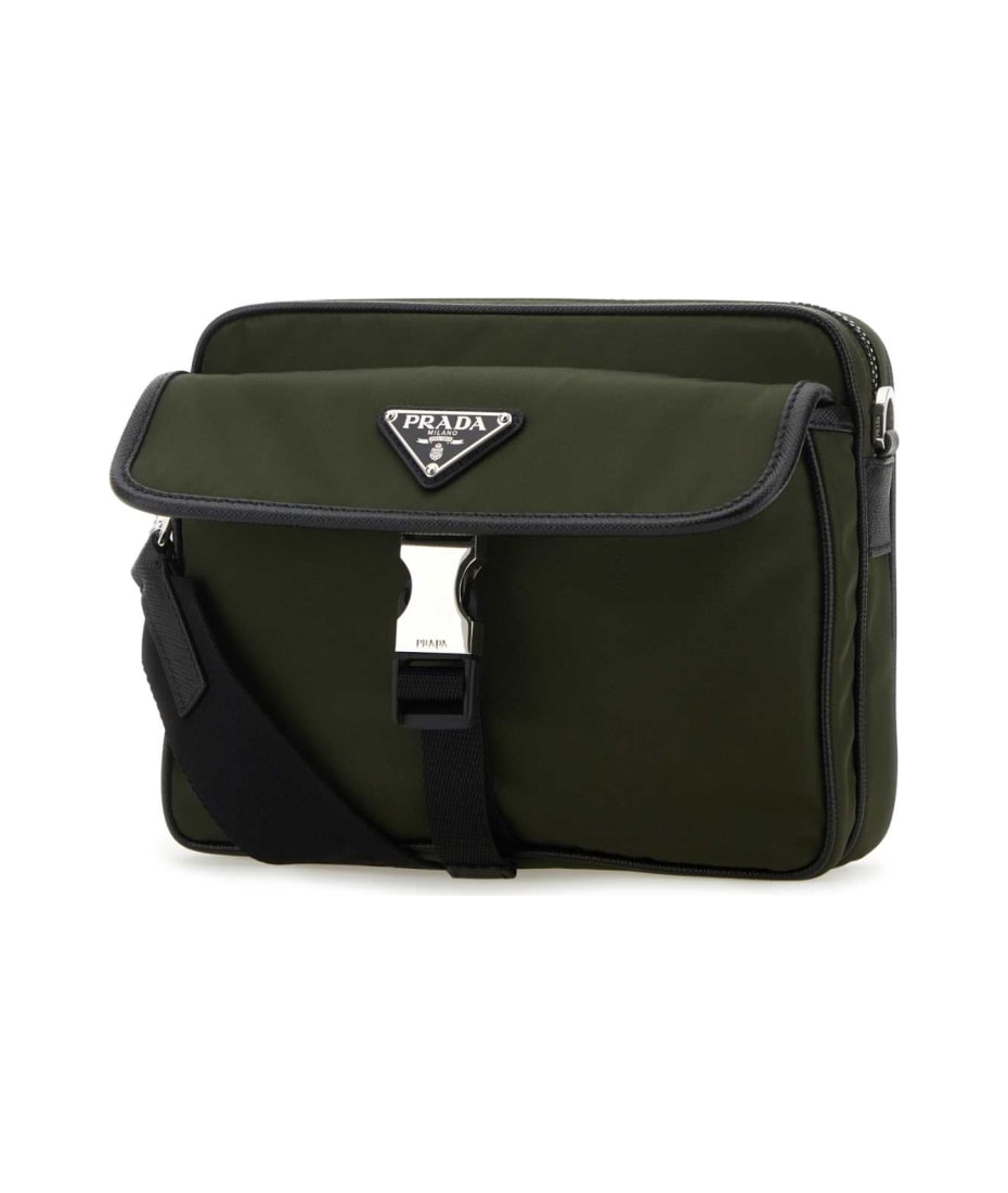 Prada Army Green Nylon Crossbody Bag - F0244