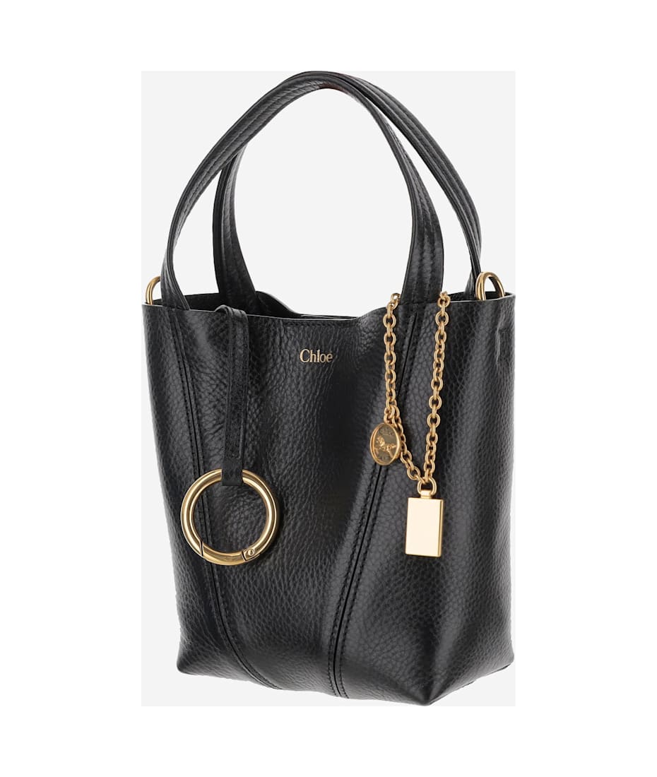 トートバッグ Chloe Spin Garnet Small Tote Bag Chloé Spin Small Tote Bag In Garnet Leather | italist