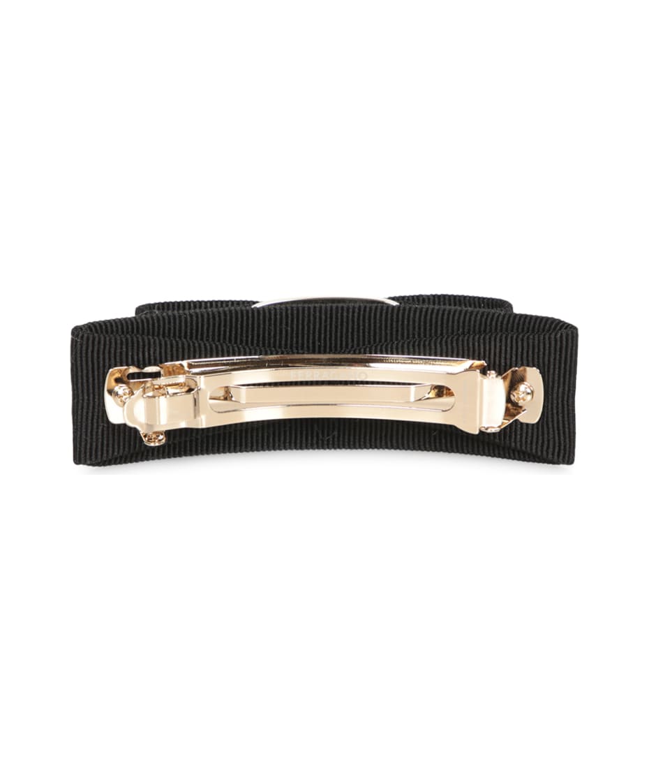 ◆Salvatore Ferragamo◆バレッタ VARA STRASS◆正規品◆ Ferragamo Vara Belt In Black Fabric | italist