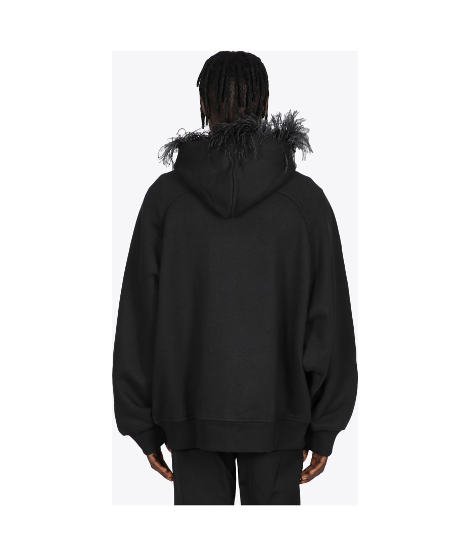 1017 ALYX 9SM Oversized Feathered Hoodie Black oversized
