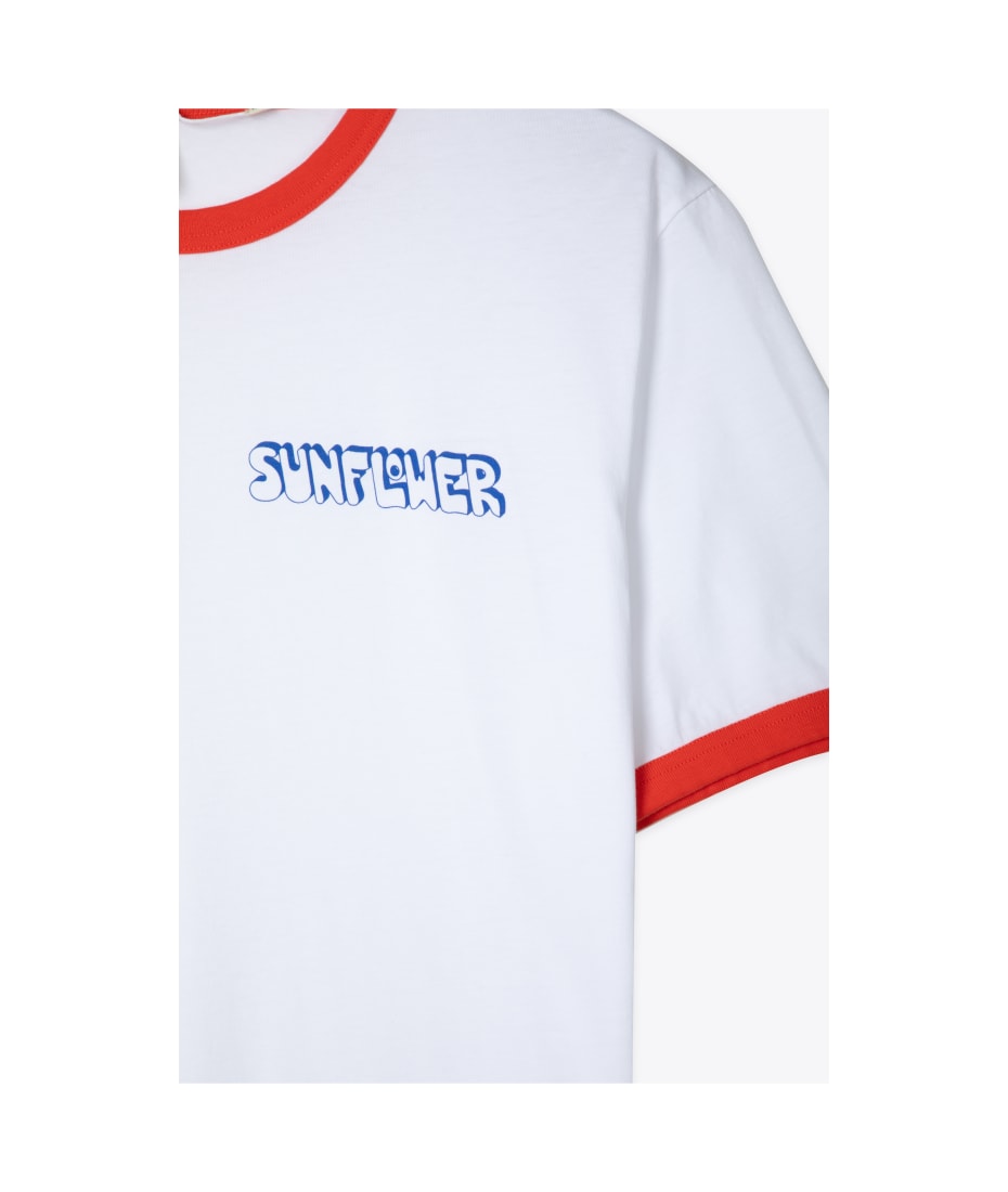 Sunflower Jagger Tee White t-shirt with red hems - Jagger tee
