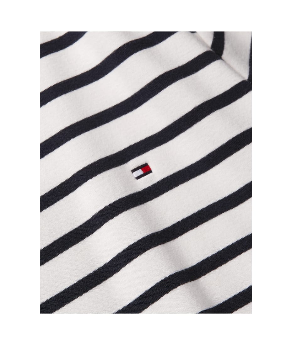 tommy petit Hilfiger Striped T-shirt With Mini Logo - Rucsac tommy petit JEANS Tjm Travel Backpack AM0AM08565 BDS