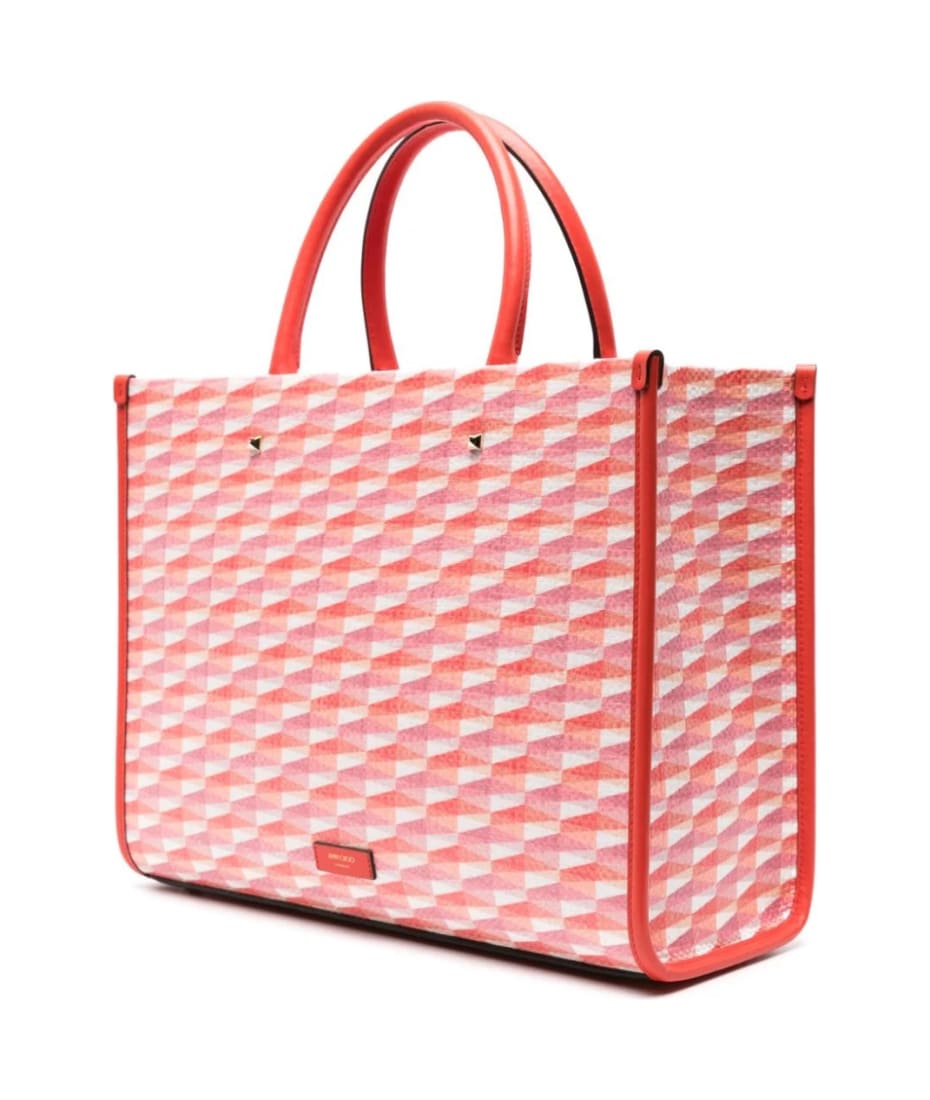 専用品JIMMY CHOO AVENUE/M ピンクベージュ TOTE BAG JIMMY CHOO ジミーチュウ AVENUE M TOTE JXF トートバッグ