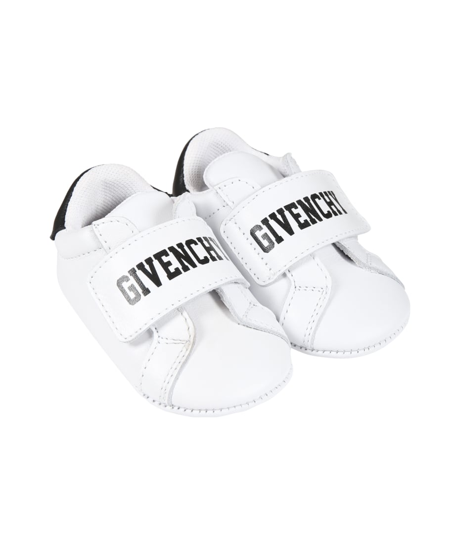 Givenchy White Sneakers For Baby Boy With Logo - Bianco