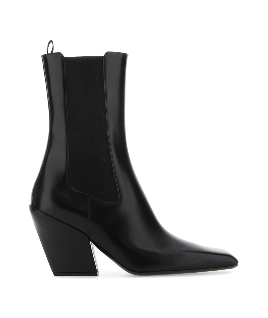 ショートブーツ・ブーティ Prada Black Leather Ankle Boots Prada Black Leather Ankle Boots | italist