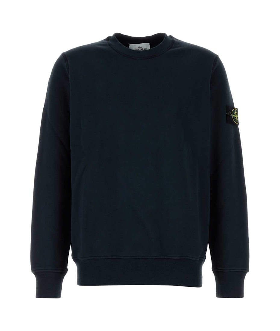 【関税&送料込】Stone Midnight Blue Cotton Sweatshirt Stone Island Midnight Blue Cotton Sweatshirt | italist
