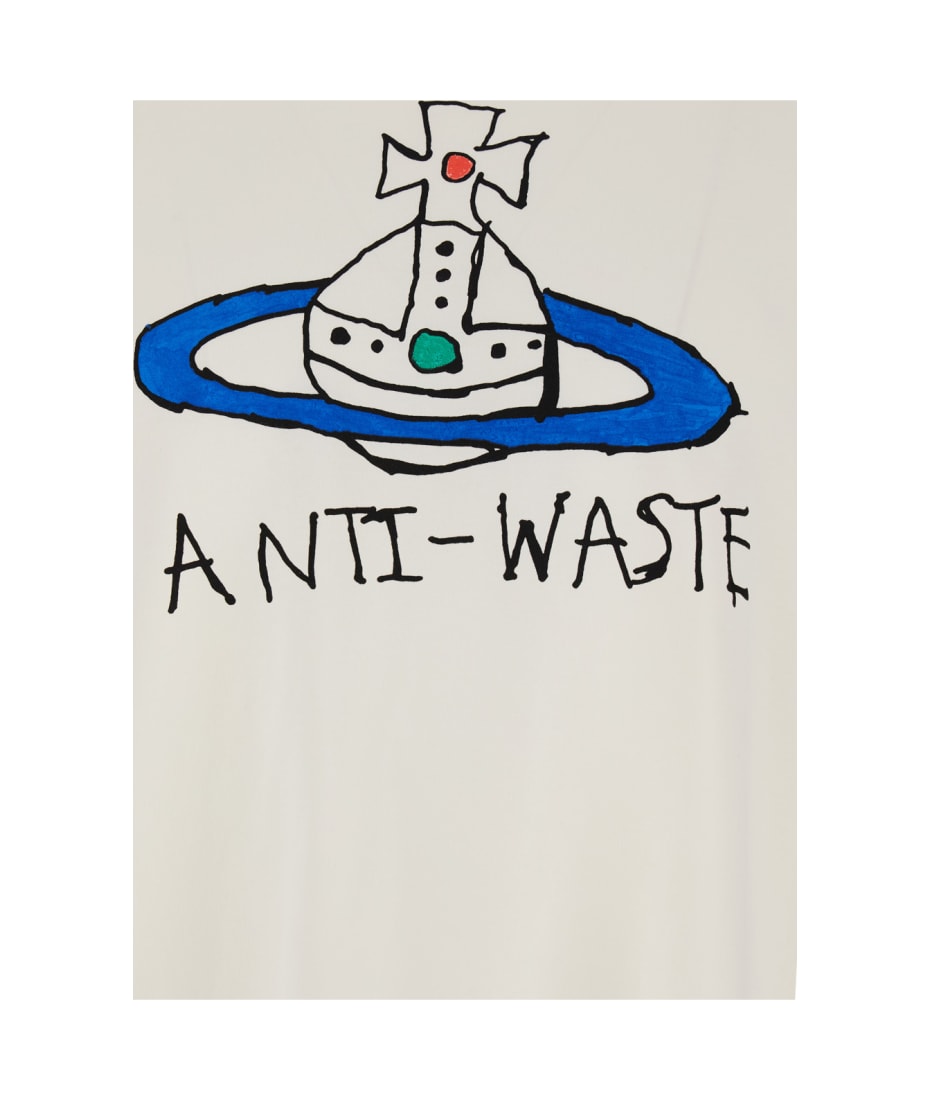 【関税込み】Vivienne Westwood グレー Anti-Waste Tシャツ Vivienne Westwood White T-shirt With Anti-waste Print In