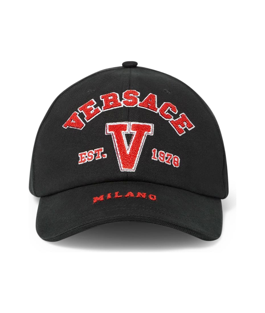 Versace Baseball Cap - Black Red