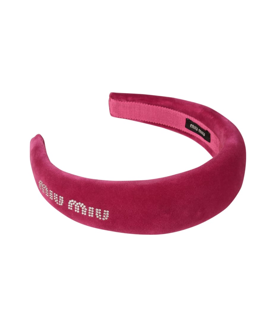 ＊MIU MIU＊ Crystal Headband 関税/送料込 Miumiu Headband with pearl and Crystal
