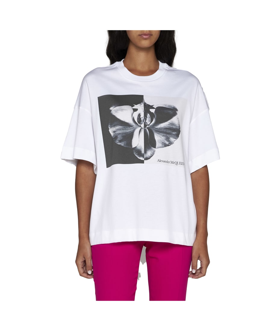 Tシャツ・カットソー alexander mcqueen PHOTOGRAPHIC ORCHID T-SHIRT Alexander McQueen Photographic Orchid T-shirt | italist