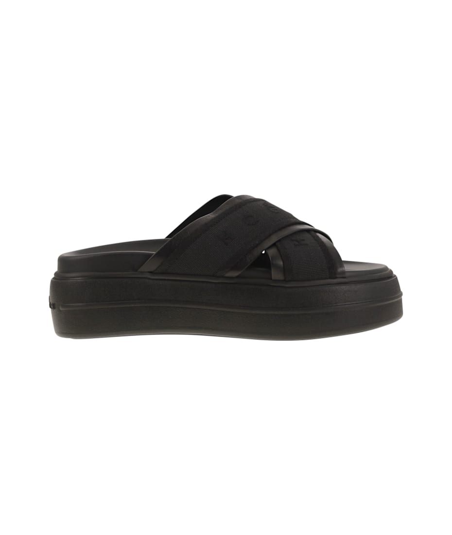 ホーガン サンダル Hogan Leather Sandals | Black | FARFETCH