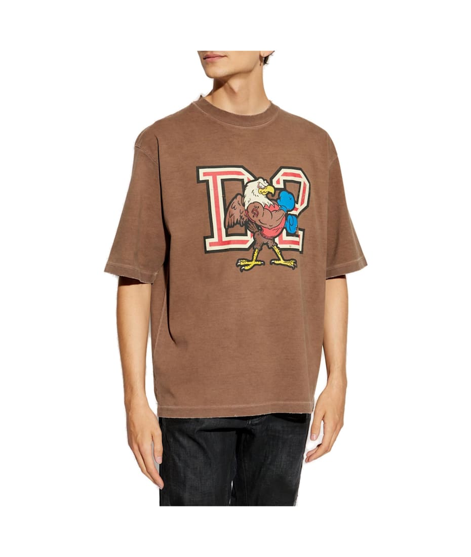 【送料&関税込】Dsquared2 Logo Printed Crewneck T-shirt 19385227_42622161_600.jpg