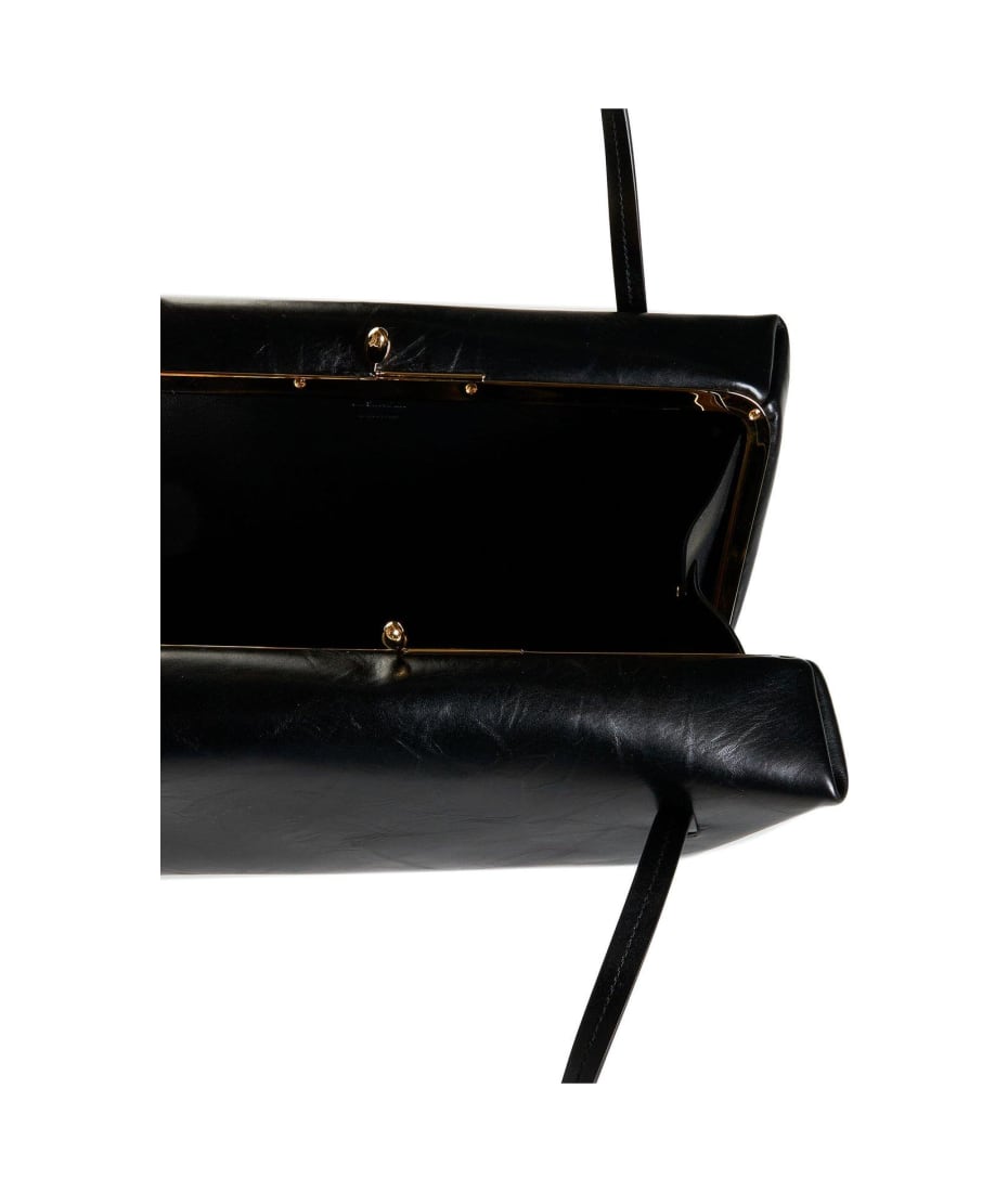 Jil Sander Large 'goji Pillow' Black Leather Bag | italist