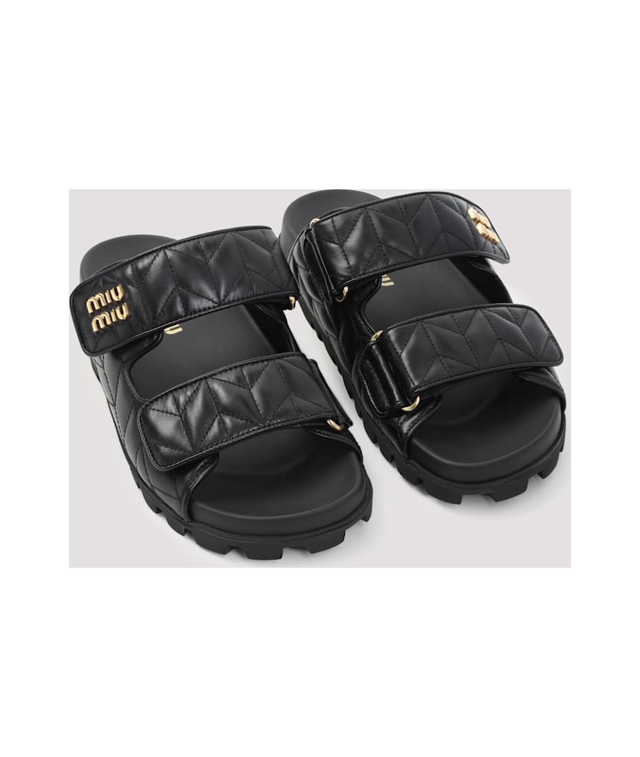 Miu Miu Nappa Leather Sandals | italist