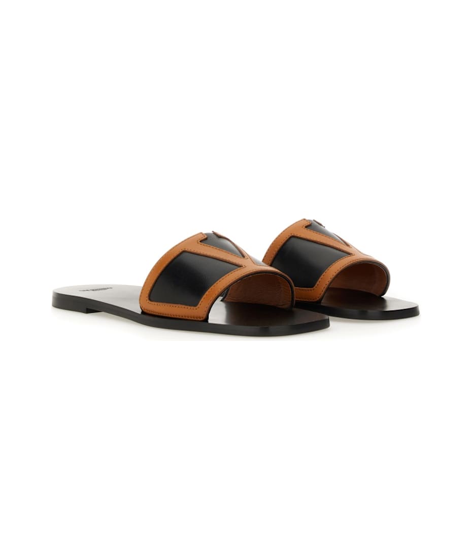 サンダル・ミュール VALENTINO SLIDE VIVA SUPERSTAR SANDAL Viva Superstar Slide Sandal In Raffia With Crochet