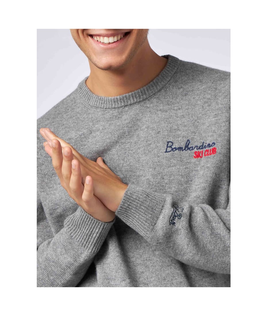 MC2 Saint Barth Man Crewneck Sweater With Bombardino Ski Club