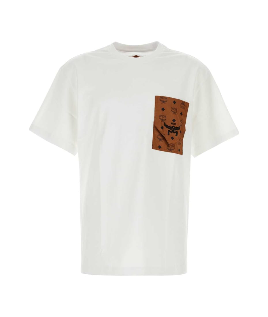 Tシャツ・カットソー MCM FW25 White cotton t-shirt (MHTESBC01 WT) White cotton t-shirt – G&B
