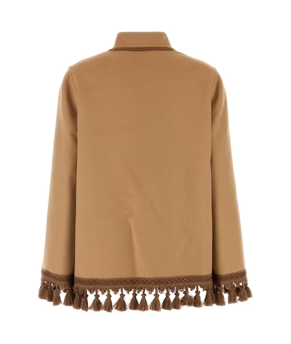コート VALENTINO FW25 Camel wool blend jacket (7B3CJ7X56JA EQ8) Valentino Garavani Camel Wool Blend Coat | italist