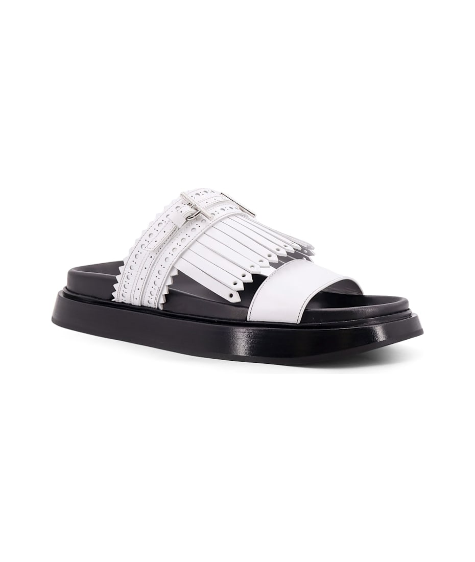 Alexander McQueen Leather Sandals With Leather Fringe