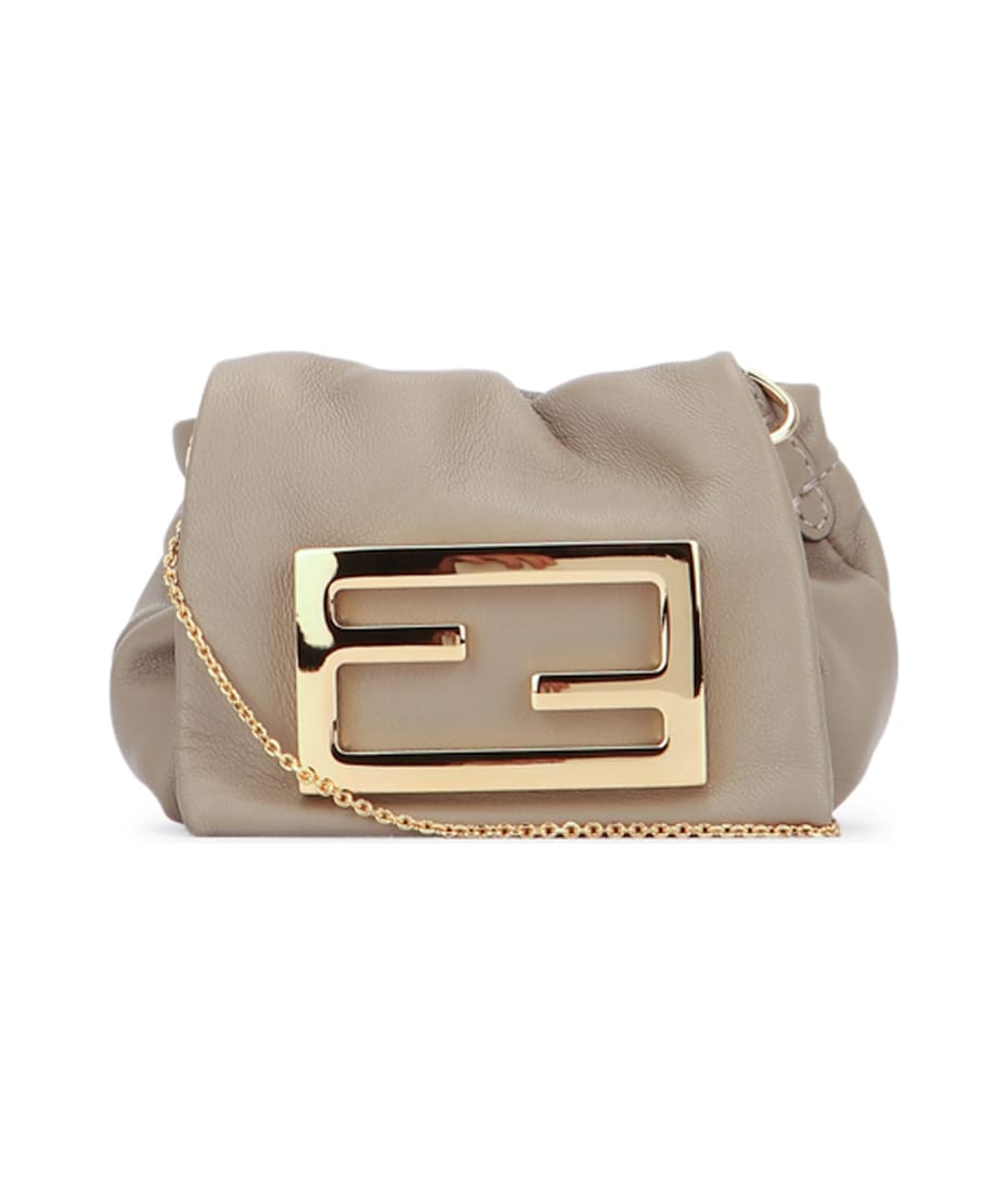 【FENDI】MAMMA BAG SM NAPPA SH◆8BS105ABVE Mamma Baguette Small Leather Beige | Fendi